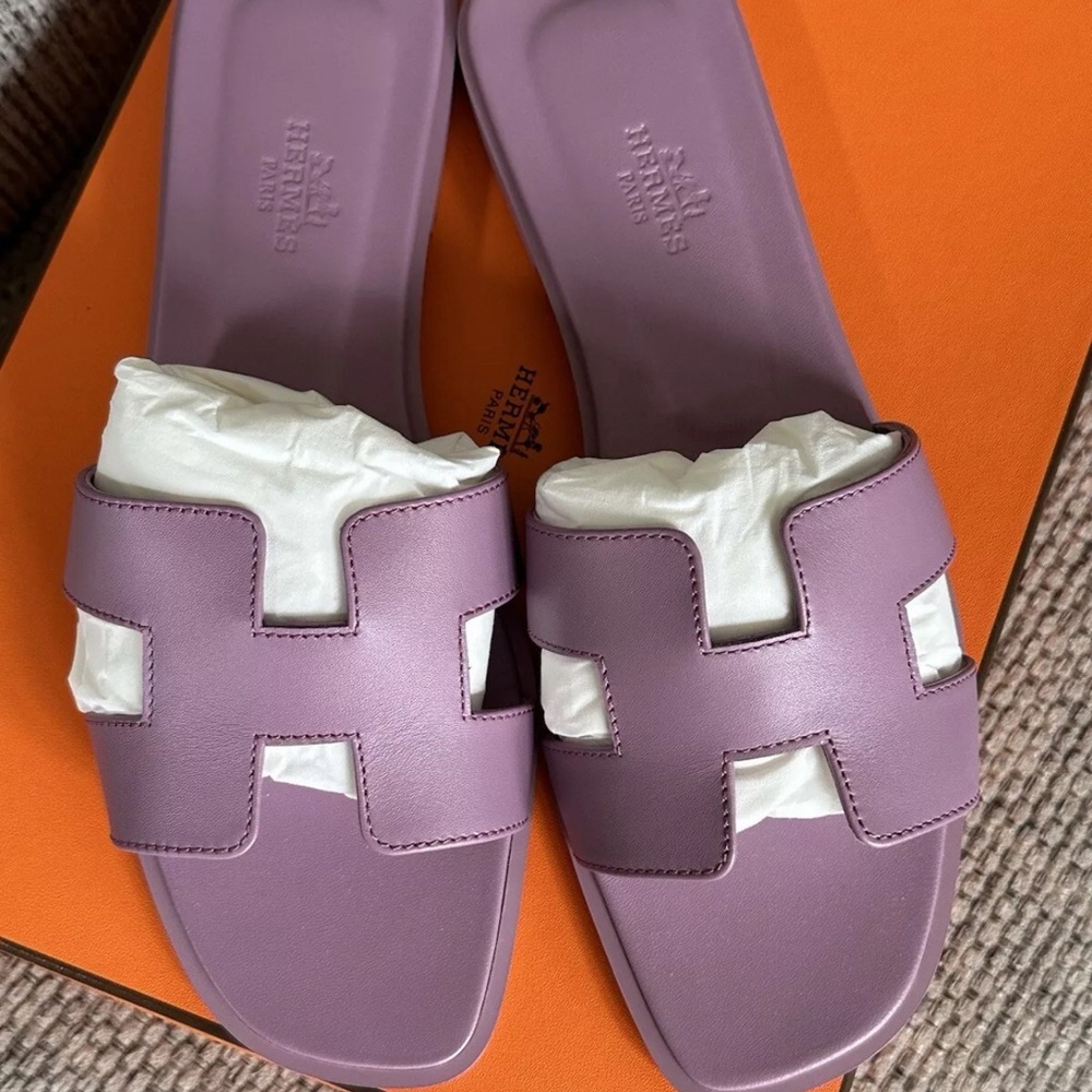 Hermes sandals never been worn.